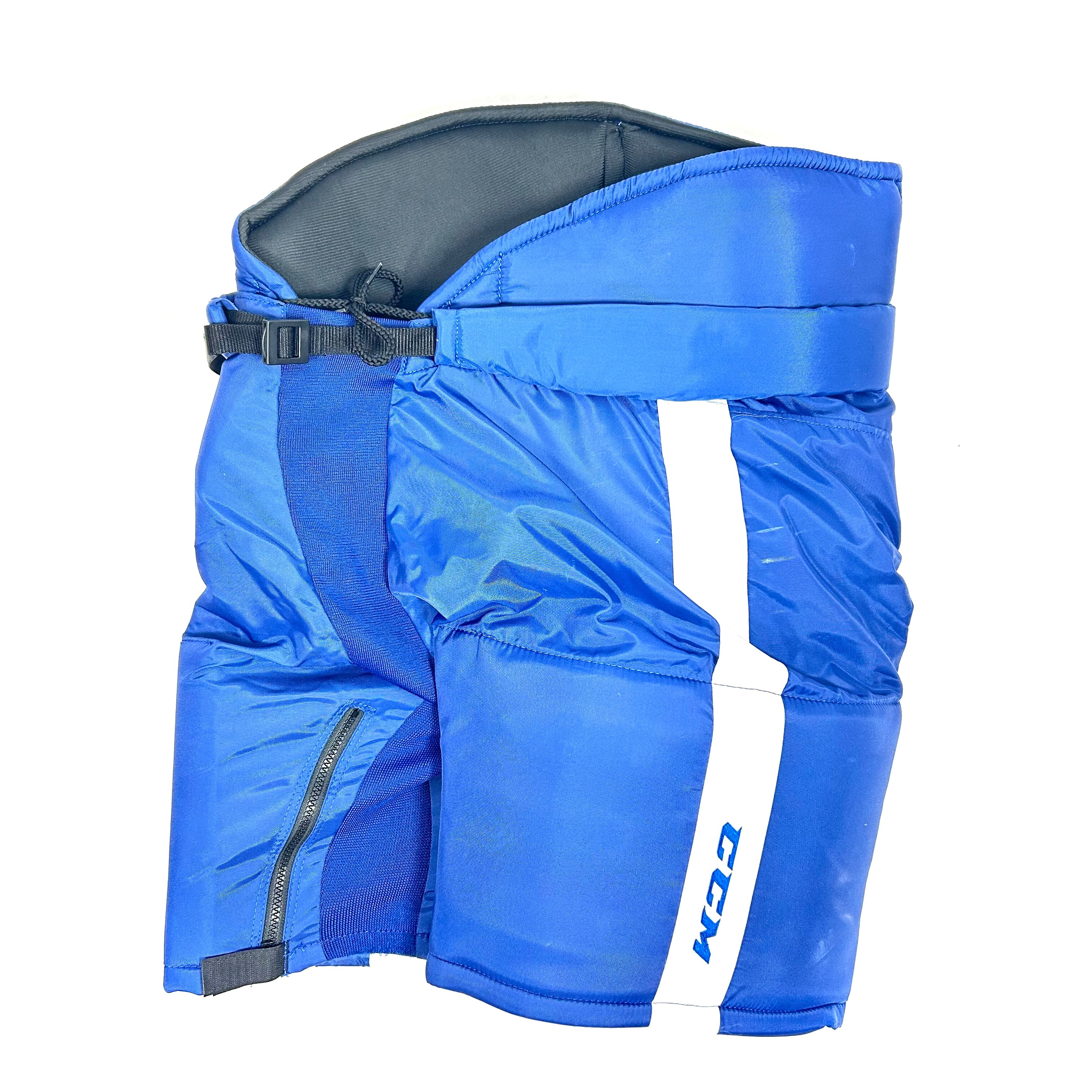 CCM HP70X - Pantalon de hockey Pro Stock de la LNH d'occasion - Maple Leafs de Toronto (bleu/blanc)